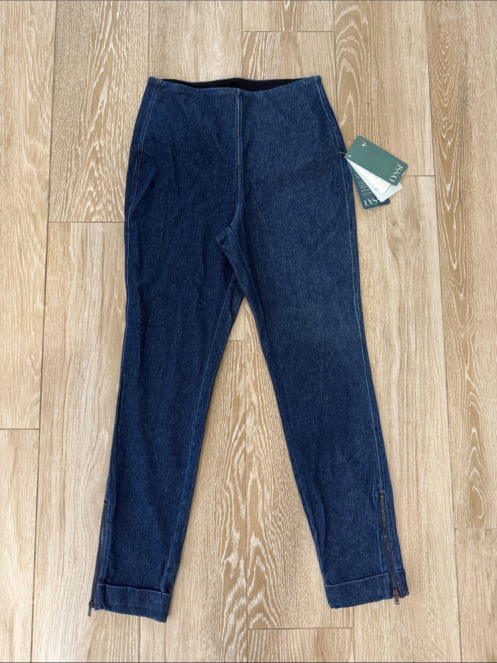 NWT Lysse Stretch Denim Leggings Jeans Bottom Zip S